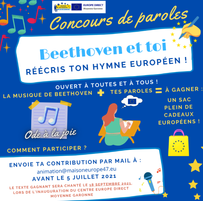 Affiche du concours hymne européen