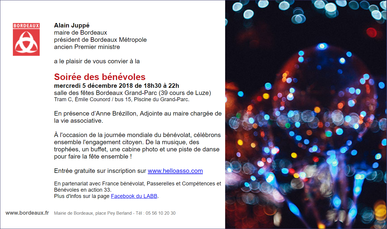 >Soirée des bénévoles de Bordeaux - Club Presse Bordeaux