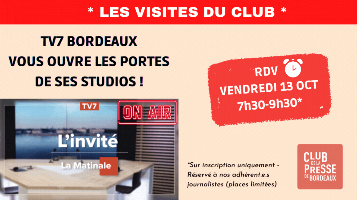 Visite coulisses TV7 Bordeaux - visuel